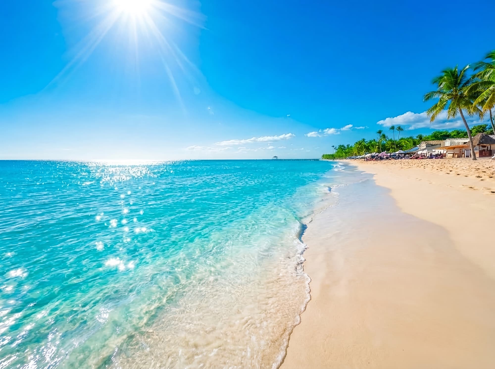 Quiet stretch of Dominicus beach, near Villa Bella